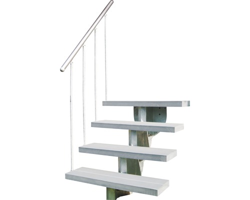 Aussentreppe Pertura Petros Stufen-Kit 1 einfache Unterkonstruktion 2 Stufen 80 cm