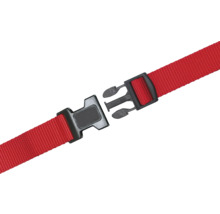 Ceinture rouge avec fermoir noir