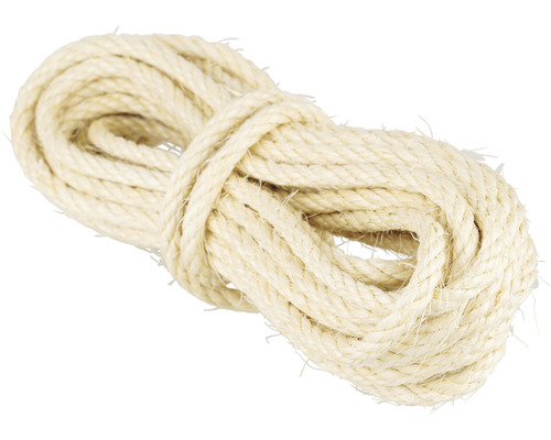 Mamutec Corde torsadée en sisal Ø 8 mm x 10 m naturel Corde tressée en fibres naturelles