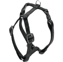 Harnais de poitrine noir pour chien avec sangles réglables
