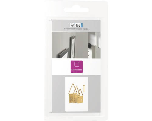 Kit d''accessoires Arti Teq avec crochets et clous dans l''emballage