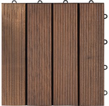 Holzfliese Thermoesche 30 x 30 cm braun