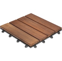 Holzfliese Thermoesche 30 x 30 cm braun