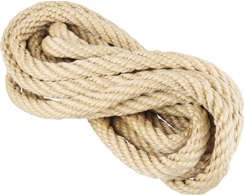 Mamutec Corde Paraloc polypropylène Ø 14 mm x 5 m beige Corde torsadée en fibres naturelles