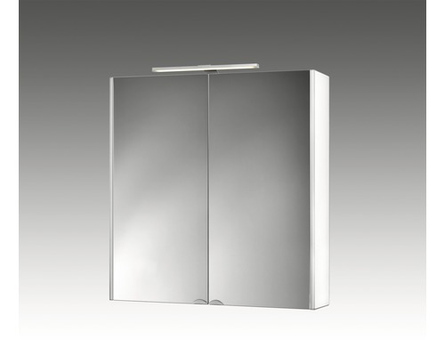 Armoire de toilette Jokey DekorALU 65.5 cm blanc coloris aluminium 2 porte LED