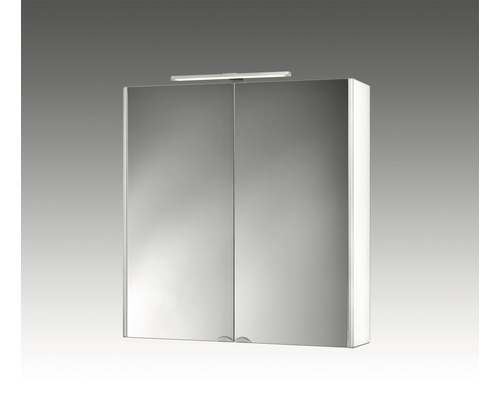 Jokey LED-Spiegelschrank DekorAlu BxHxT 65.5 x 70 x 20.5 cm weiss/alufarben Spiegelschrank mit Beleuchtung für das Badezimmer
