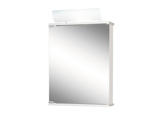 Armoire de toilette Jokey Entro 50 cm blanc coloris aluminium 1 porte LED