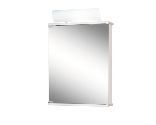 Armoire de toilette à LED Jokey Entro lxhxp 50x74x14 cm blanc/couleur alu Armoire de toilette avec éclairage pour la salle de bain