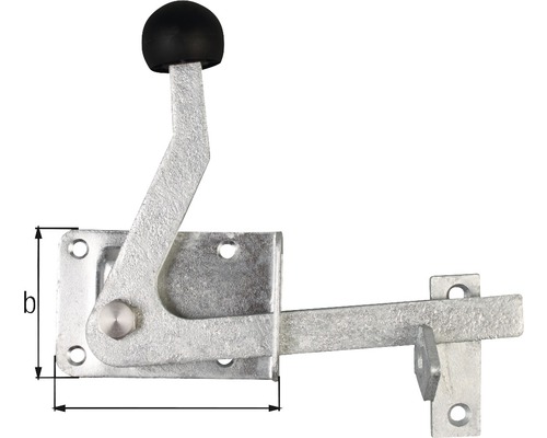 Loquet de portail en métal avec poignée