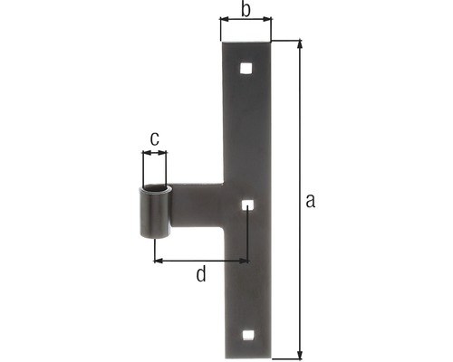Abbildung einer Kloben mit Massangaben