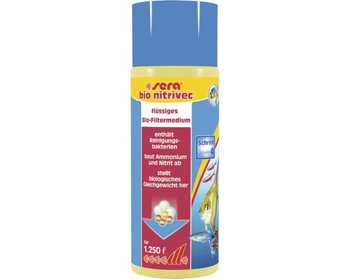 Traitement d'eau sera bio nitrivec 500 ml, média filtrant liquide, élimine l'ammonium et les nitrates, pour jusqu'à 1.250 l