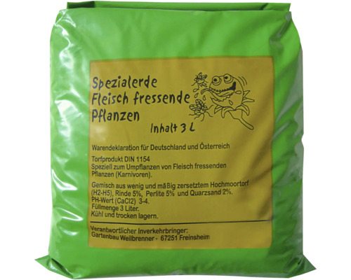 Erde für Fleisch fressende Pflanzen 3L