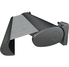 Markise mit grauem Stoff