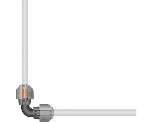 Raccord de tuyau coudé d''un diamètre de 25 millimètres