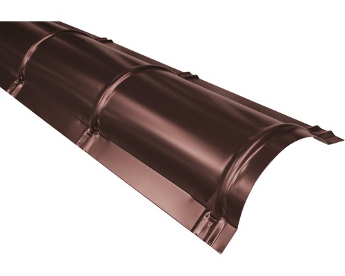 Bande faîtière semi-circulaire PRECIT brun chocolat RAL 8017 2000x114x280 mm Bande faîtière semi-circulaire PRECIT brun chocolat RAL 8017 2000x114x280 mm