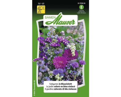 Jardin coloré en bleu violacé Graines de fleurs Samen Mauser