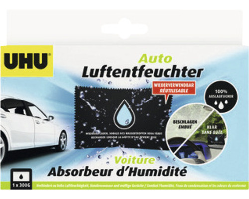 UHU Déshumidificateur d'air pour voiture UHU Auto déshumidificateur d''air 300 grammes paquet