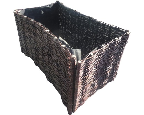 Jardinière rectangulaire en osier