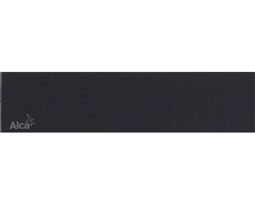 Duschrinnenrost Alca Glas 1150x53x25 mm schwarz Alca Logo