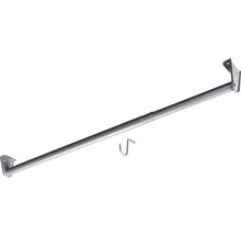 Barre de penderie extensible avec supports muraux et crochet de suspension