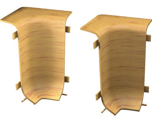 Angles intérieurs Prinz pour plinthe goulotte à clipser hêtre 50 mm Coin pour plinthe en bois