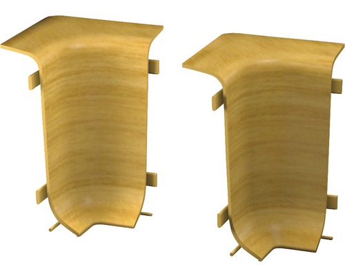 Innenecken für Klemm-Sockelleiste mit Kabelkanal Eiche hell 50 mm