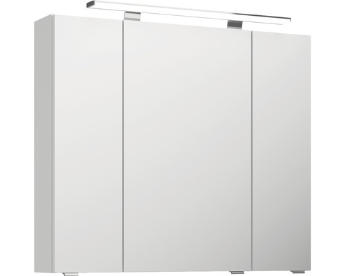 Armoire de toilette pelipal Xpressline 4010 80 cm blanc 3 portes sans luminaire en applique