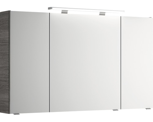 Armoire de toilette pelipal Xpressline 4010 120 cm graphite 3 portes sans luminaire en applique
