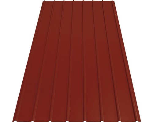 Tôle trapézoïdale PRECIT H12 rouge brun RAL 3011 3100x910x0,4 mm Tôle trapézoïdale pour toiture