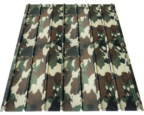 Tôle trapézoïdale PRECIT h12 camouflage 2400 x 910 x 0,4 mm