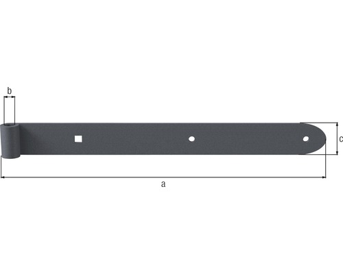 Türband mit Maßangaben a, b und c