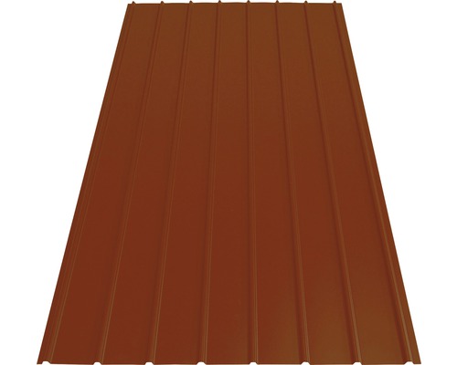 Tôle trapézoïdale PRECIT H12 rouge oxyde RAL 3009 4000x910x0,4 mm Tôle trapézoïdale en acier