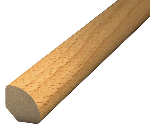 Quart de barre Prinz MDF hêtre moyen 12 x 12 x 2500 mm Baguette en bois, profil quart de rond