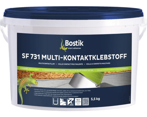 Colle de contact pour liège Bostik 5.5 kg Seau de colle de contact multi-usages Bostik SF 731, 5,5 kg
