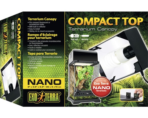 Couvercle de terrarium Exo Terra Compact Top pour nano terrariums