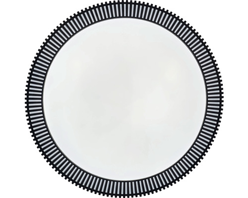 Plafonnier LED FLAIR CCT 25W 2700 lm 3000/4000/6500 K HxØ 69,5x40 cm Nunki blanc/noir + télécommande + fonction veilleuse Miroir rond avec motif de voie ferrée