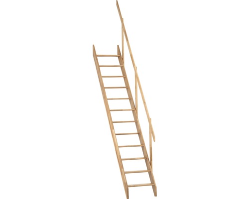 Escalier en bois avec main courante