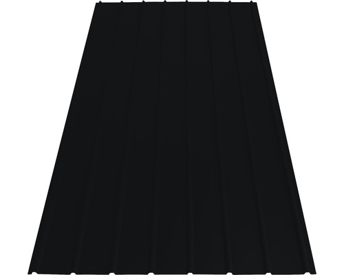 PRECIT Trapezblech H12 tiefschwarz RAL 9005 2600 x 910 x 0,4 mm Trapezblech zur Dacheindeckung