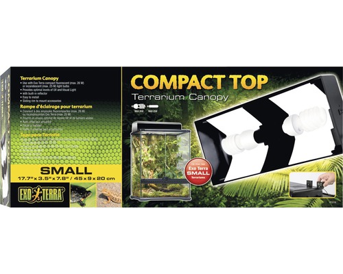 Exo Terra Compact Top Couvercle de terrarium, petit modèle