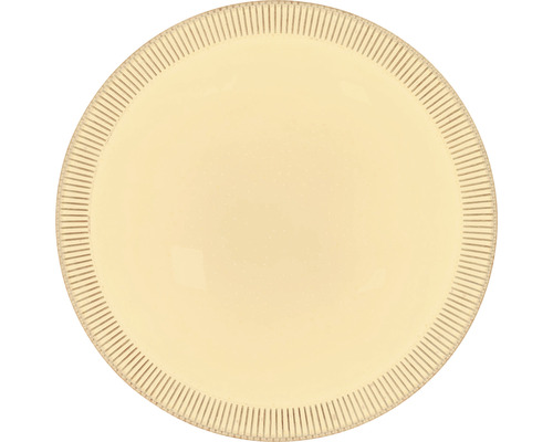 Assiette ronde avec bordure côtelée