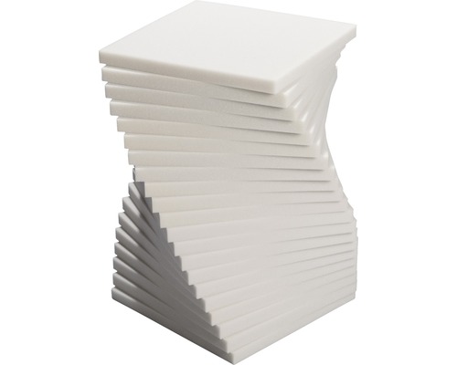 Pack pro plaques de mousse Softpur 40x40x3 cm 21 pces Pile de panneaux isolants carrés en arrangement torsadé