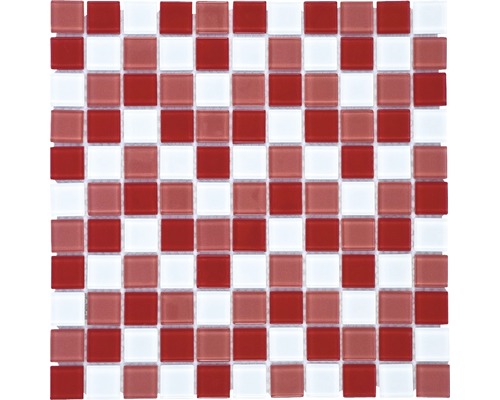 Mosaïque en verre avec éléments carrés