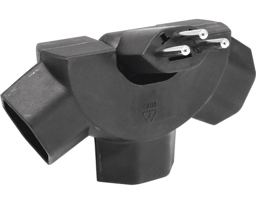 Mehrfachstecker 3xT13 kippbar schwarz Dreifachstecker für den Innenbereich