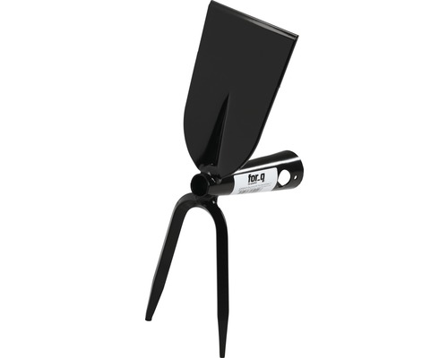 Serfouette de jardin for_q, lame large, 2 dents sans manche Sarcloir double avec soc pour travaux de jardinage