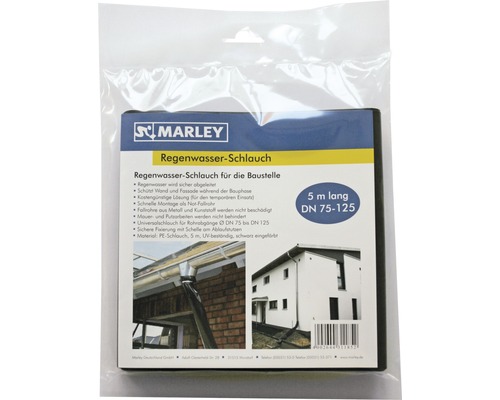 Marley Regenwasserschlauch DN 75-125 schwarz 5000 mm Marley Regenwasser Schlauch für die Baustelle, fünf Meter lang, DN 75 bis DN 125
