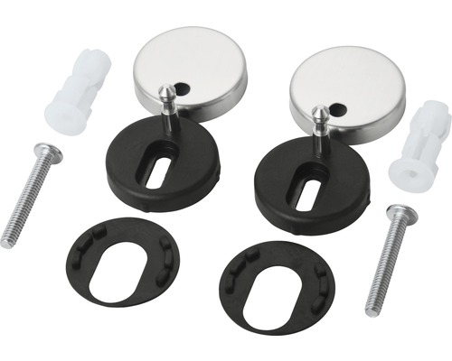 Charnière de rechange form&style pour abattants WC avec système Quick-Release Kit de fixation pour siège de WC avec vis et chevilles