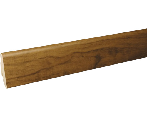 SKANDOR Sockelleiste Nuss 3-Stab FU60L19x58x2400mm Sockelleiste aus Holz