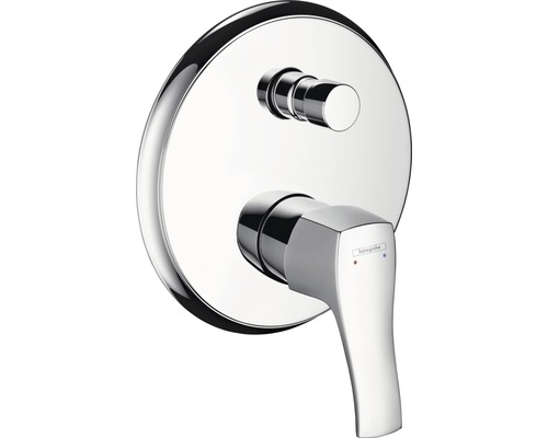 Robinetterie à mitigeur à levier encastrée hansgrohe Metris 31485000 chrome Mitigeur monocommande pour montage mural