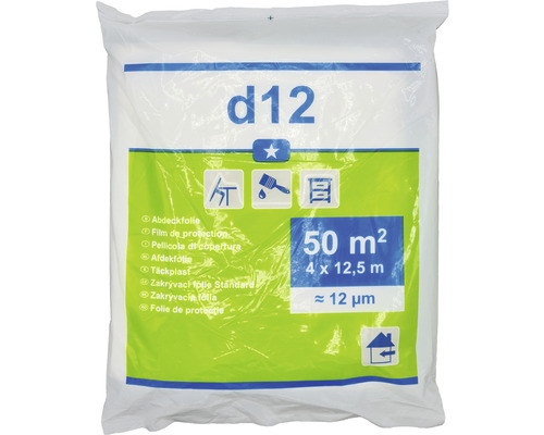 Film de protection, 50 mètres carrés, 4 x 12,5 mètres