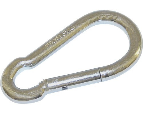 Crochets carabiniers anti-incendie 6x60 mm galvanisés, 20 unités Mousqueton avec loquet